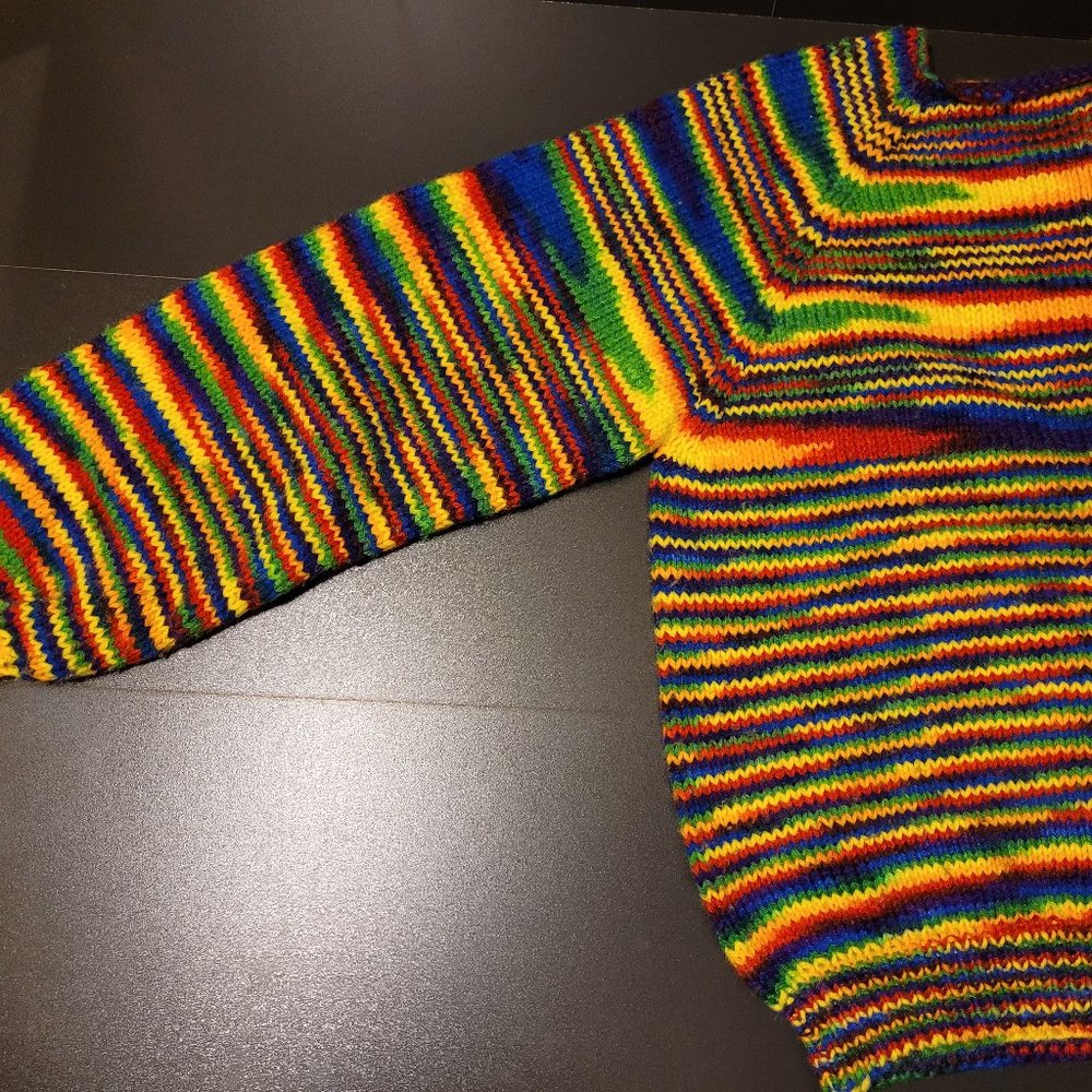 Handmade Rainbow Sweater - Picture 3 of 4